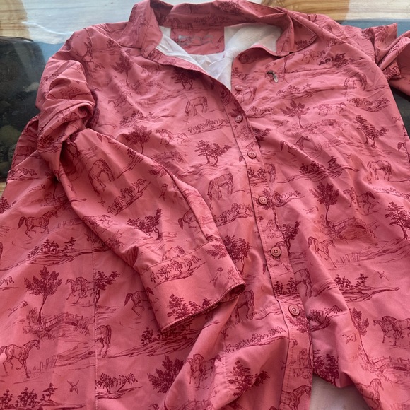 Ariat Tops - Ariat Pink Horse Print Shirt